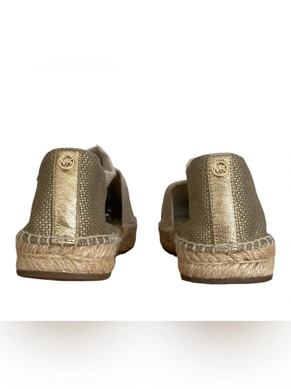 Michael Kors Danna cross Espadrille Gold Flat size 9